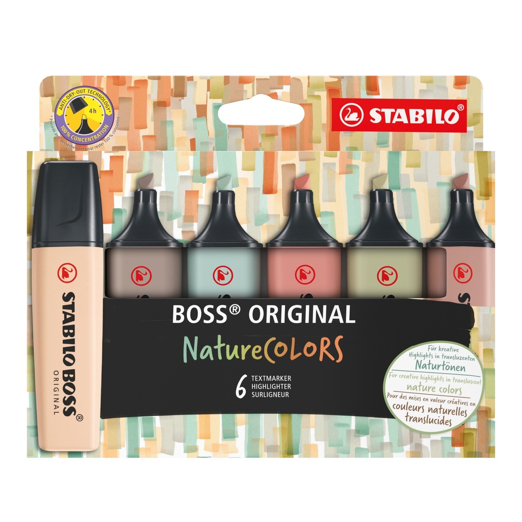 STABILO BOSS NatureCOLORS, ÉTUI DE 6