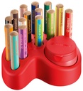 WOODY CREATIVE SET - HOLDER WITH 15 ASSORTED PENCILS + 1 PENCIL SHARPENER