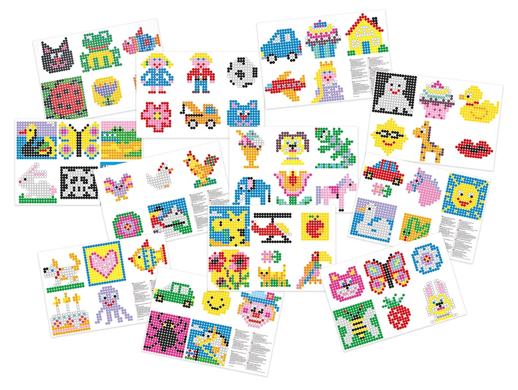 XL-BÜGELPERLENKARTEN, SET MIT 67 DESIGNS
