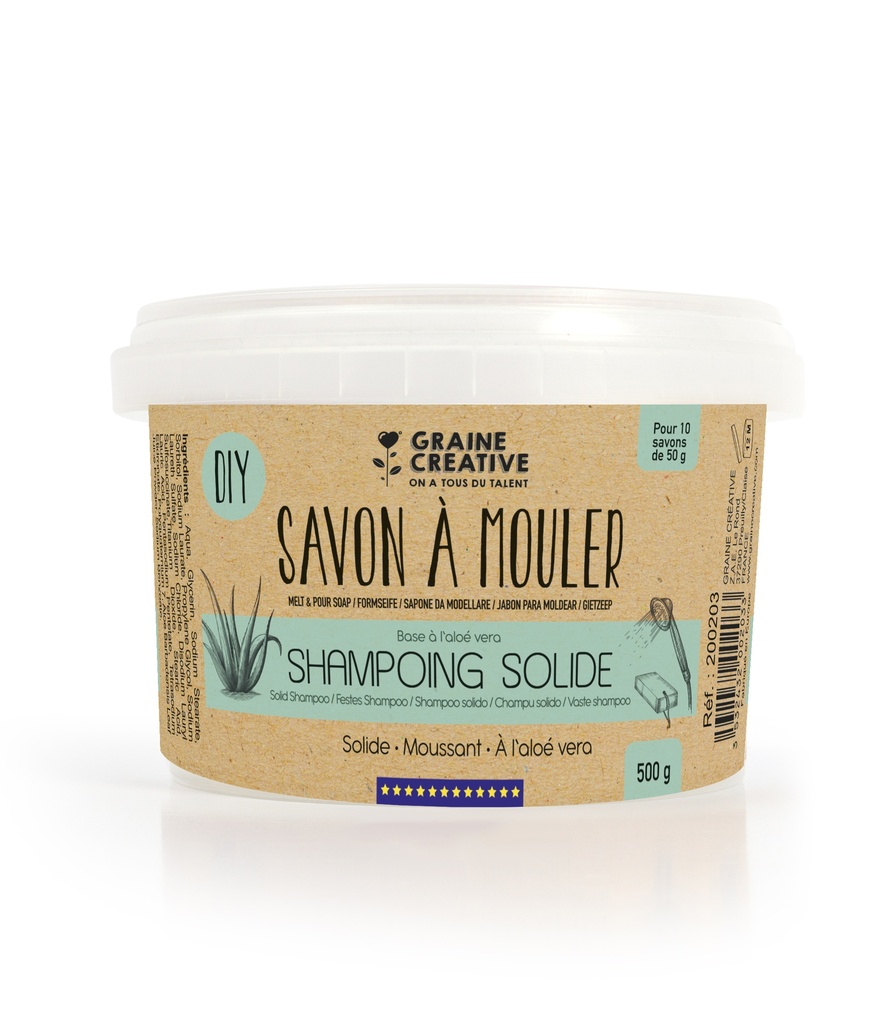 Moldable Soap Solid Shampoo, 500g Jar
