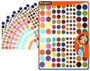 ROUND METALLIC ADHESIVE STICKERS, 6 SHEETS