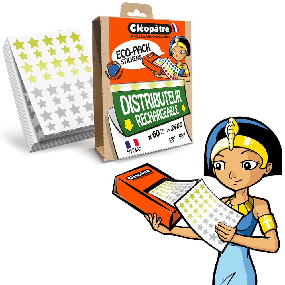 BOÎTES 1 ÉCO-PACK + 1 PARAVENT 60 FEUILLES,  ETOILES
