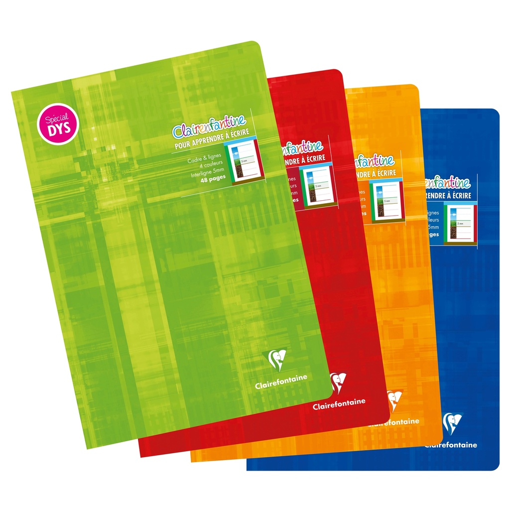 CAHIER CLAIREFONTAINE COUPE DYS/5MM, LA PIÈCE