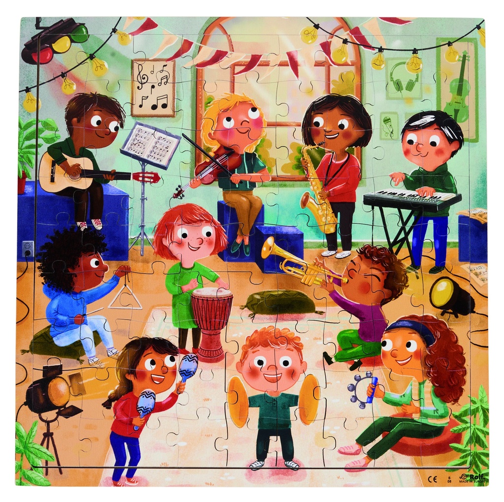 HOUTEN PUZZEL "HET ORKEST", 81 STUKS