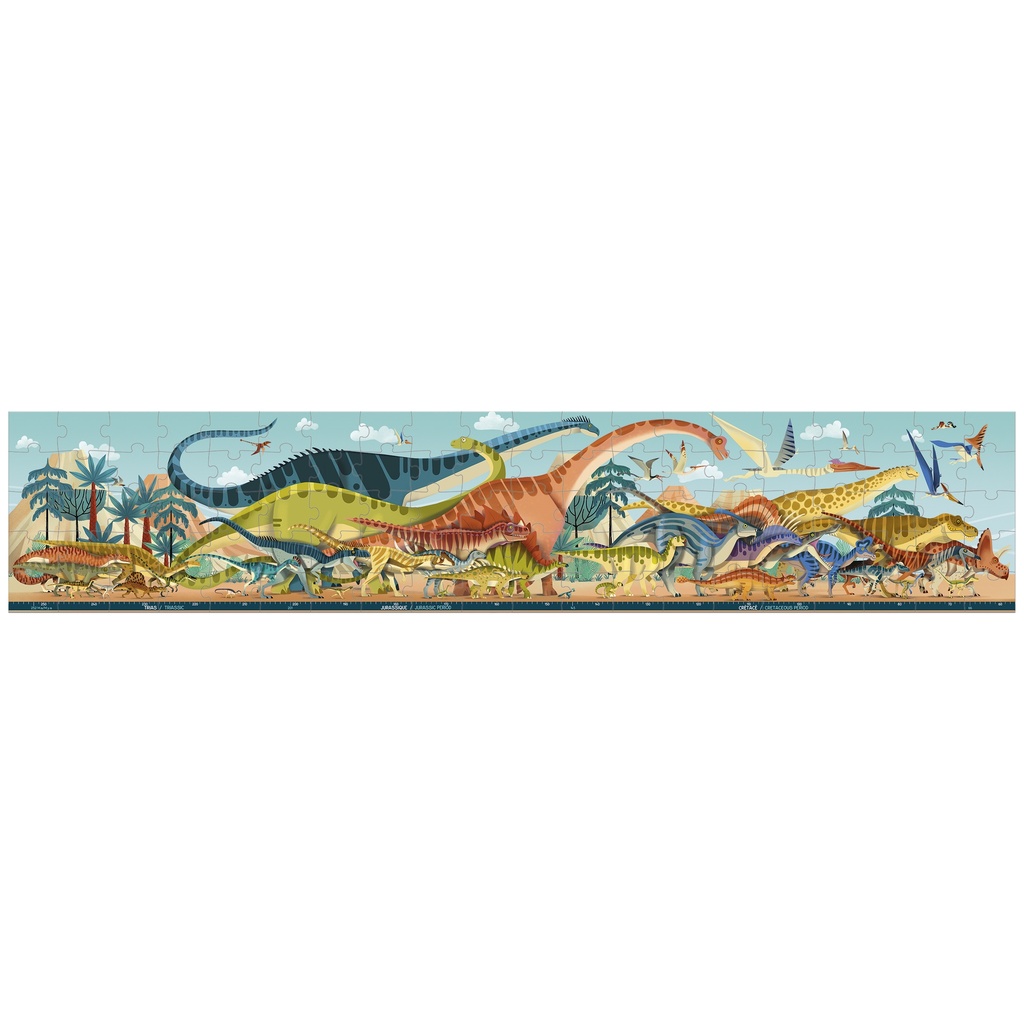 DINO-PANORAMA-PUZZLE, 100 TEILE