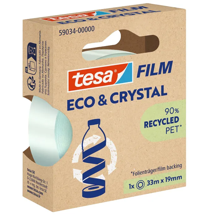 ADHESIF TESA ECO ET CRYSTAL 33 M X 19mm, PCE