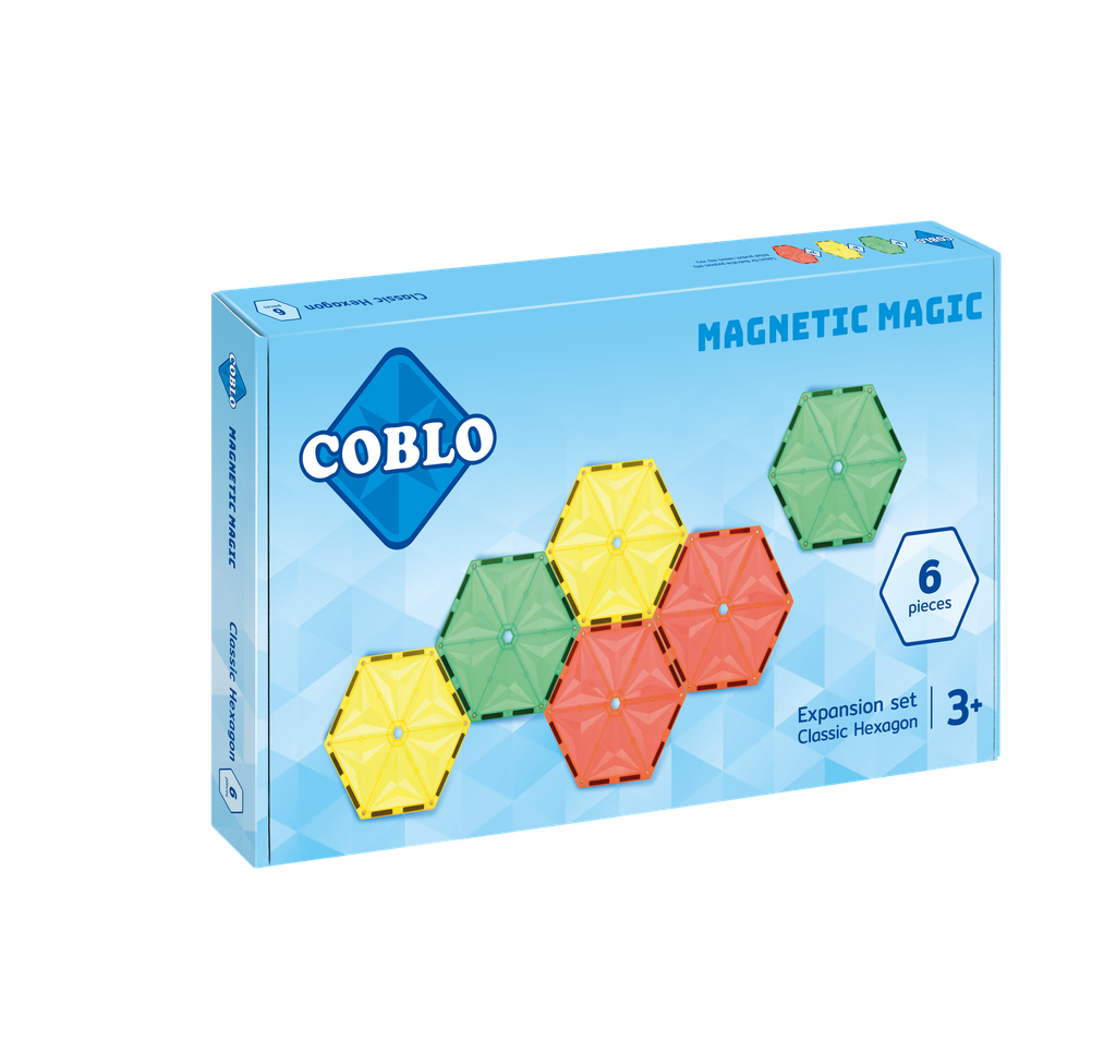 COBLO MAGNETISCHE SECHSECKTEILE, 6 STÜCK