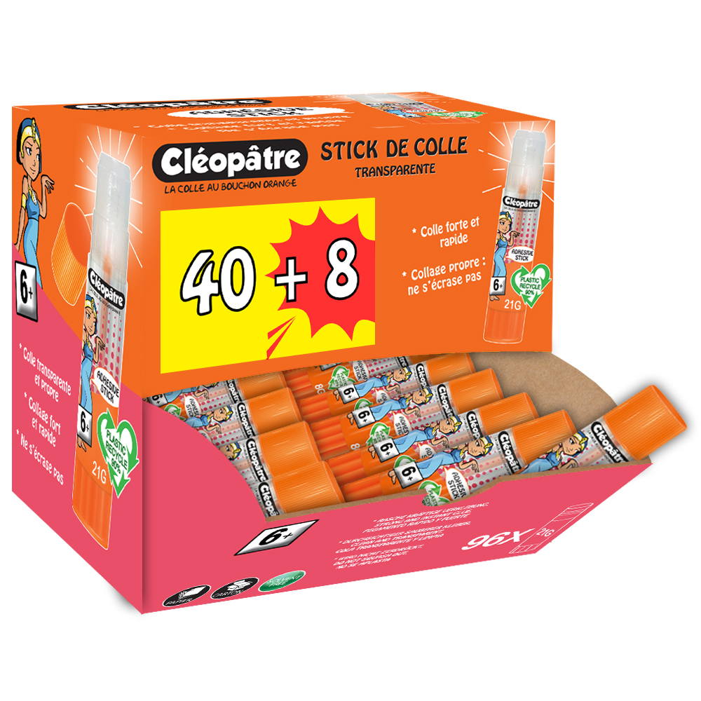 DISPENSERDOOS VAN 40+8 LIJMSTICKS VAN 21 GR