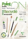 BLOC MULTI-TECHNIQUES "RECYCLED" 250 G A4, 30 FEUILLES