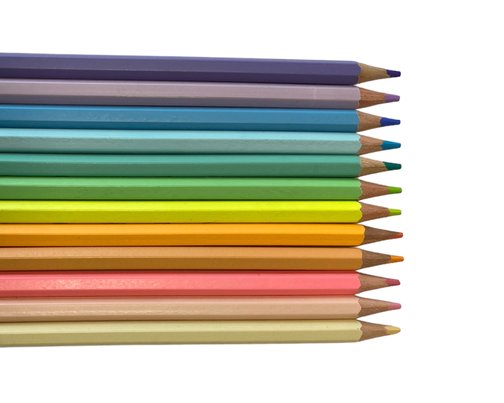 CRAYONS DE COULEURS PASTELS ECO, POCHETTE DE 12
