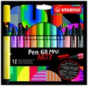 STABILO PEN 68 MAX ARTY, POCHETTE DE 12