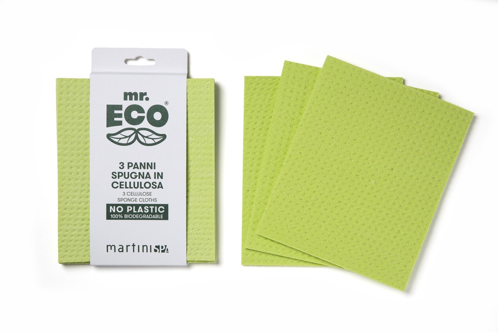LAVETTE EPONGE EN CELLULOSE VEGETALE, LOT DE 3