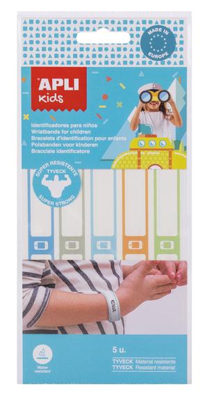 BRACELETS D'IDENTIFICATION, POCHETTE DE 5