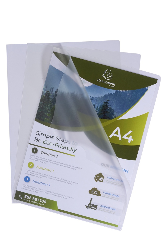 VOOR ALTIJD GERECYCLEDE A4-DOCUMENTBESCHERMERS, DOOS VAN 100