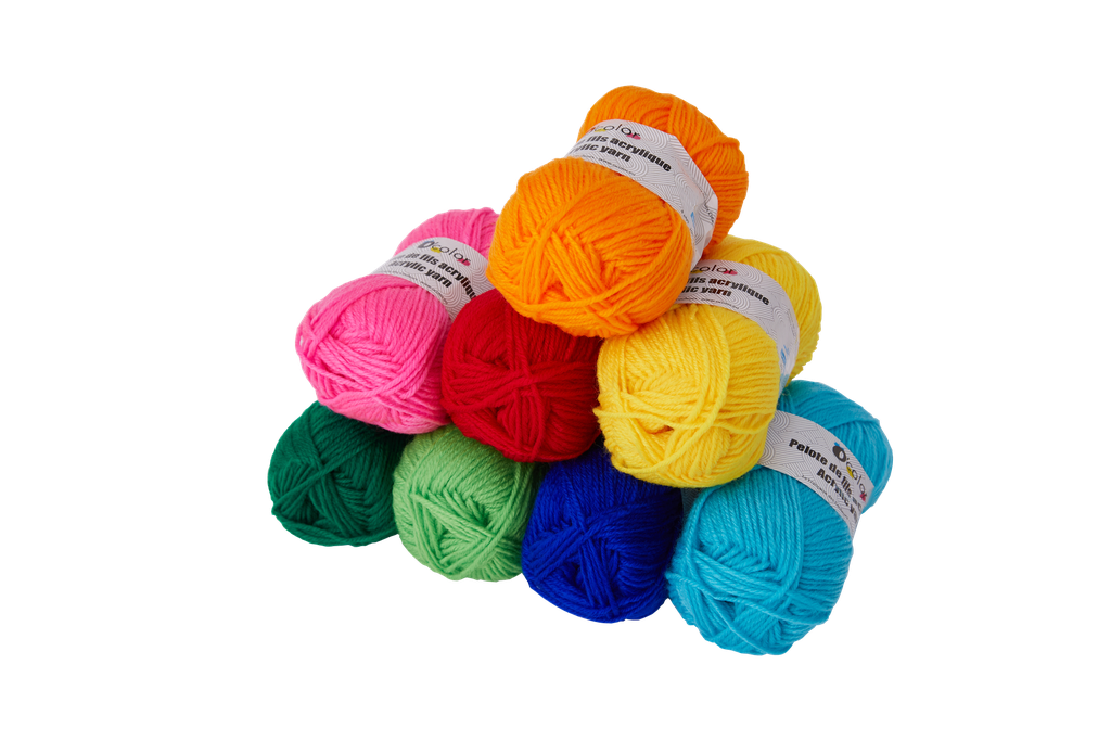 Bunte Wollknäuel, 8er-Pack