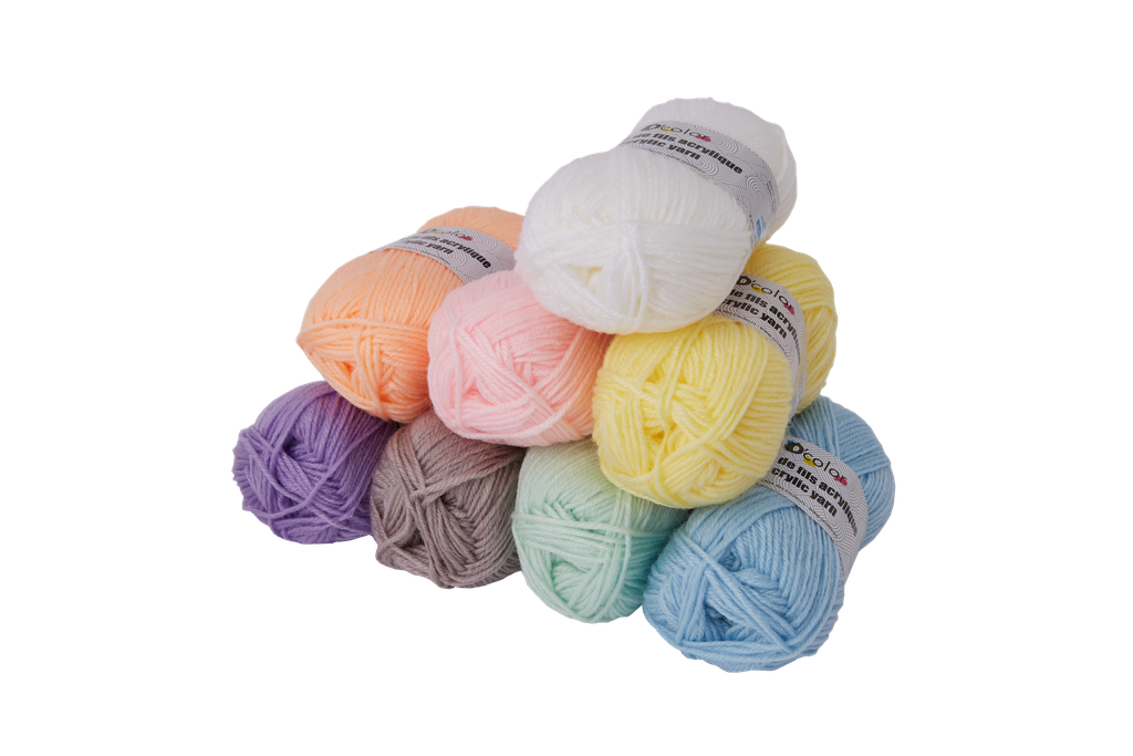 PASTELLFARBIGE GARNKNÄUEL, 8ER-PACK