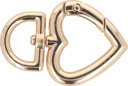 GOLD HEART CARABINERS, 2 PCS