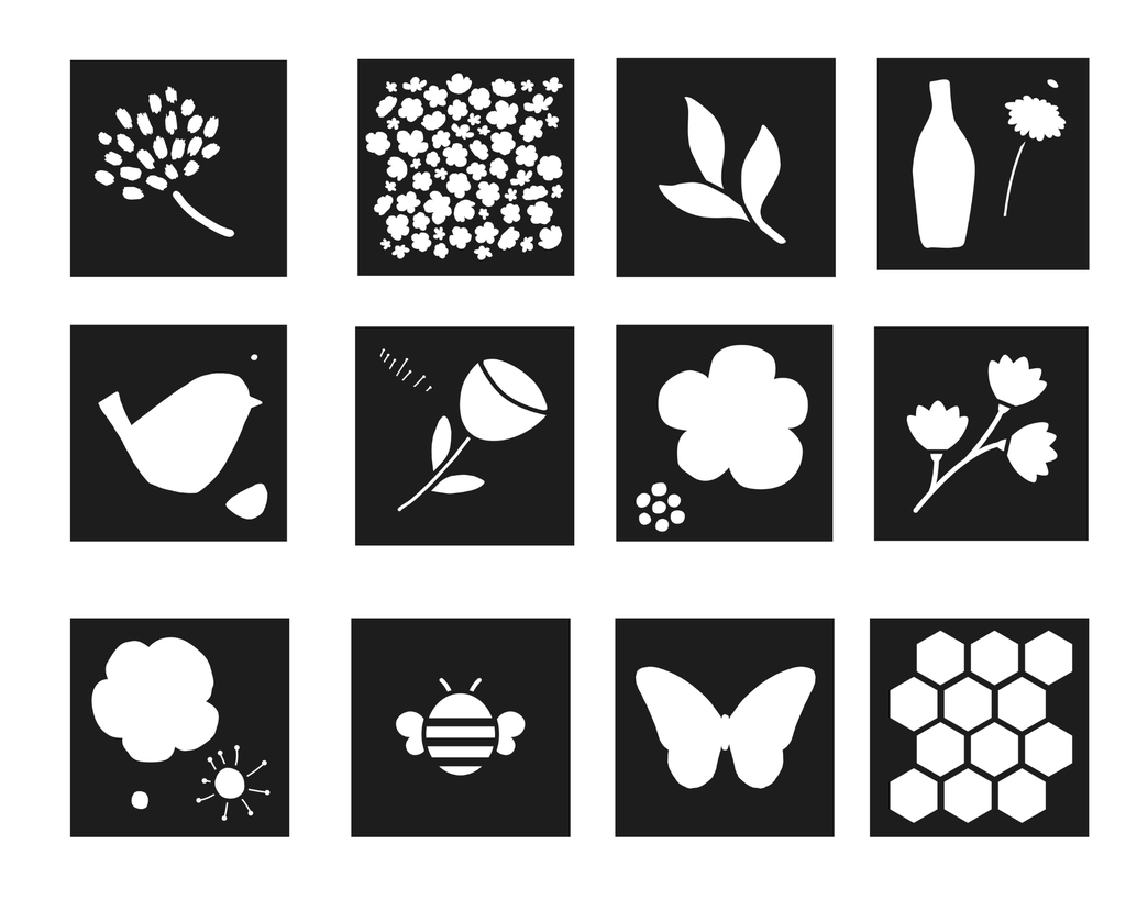 SÜSSE GARTENSCHABLONEN, 12ER-SET