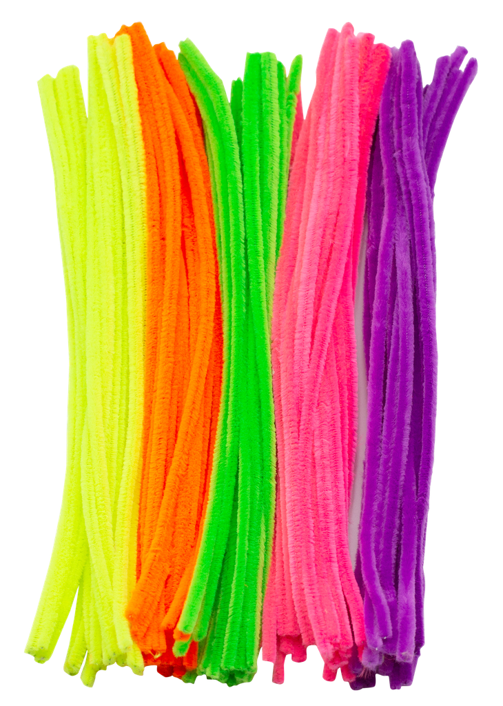 CHENILLETTES FLUO 6MM-30CM/100