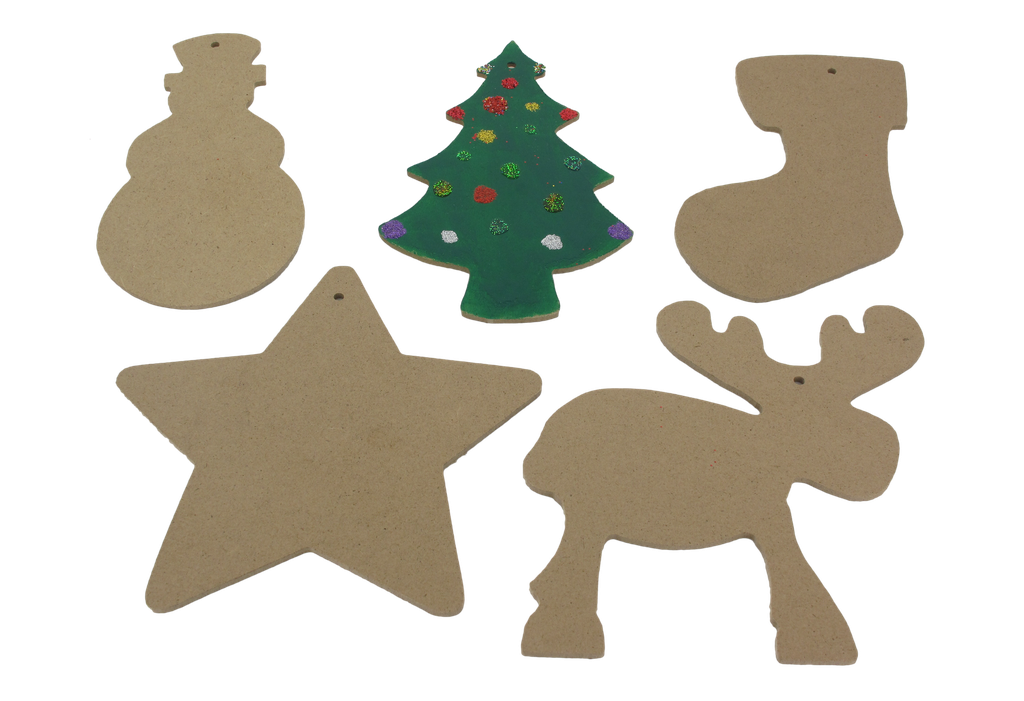 CHRISTMAS HANGING SHAPES, SET OF 50