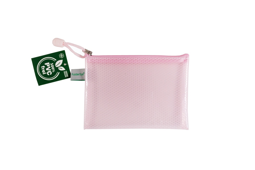 POCHETTE FOURRE-TOUT SANS PVC A6, ROSE PASTEL