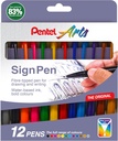 PENTEL SIGN PEN, CASE OF 12