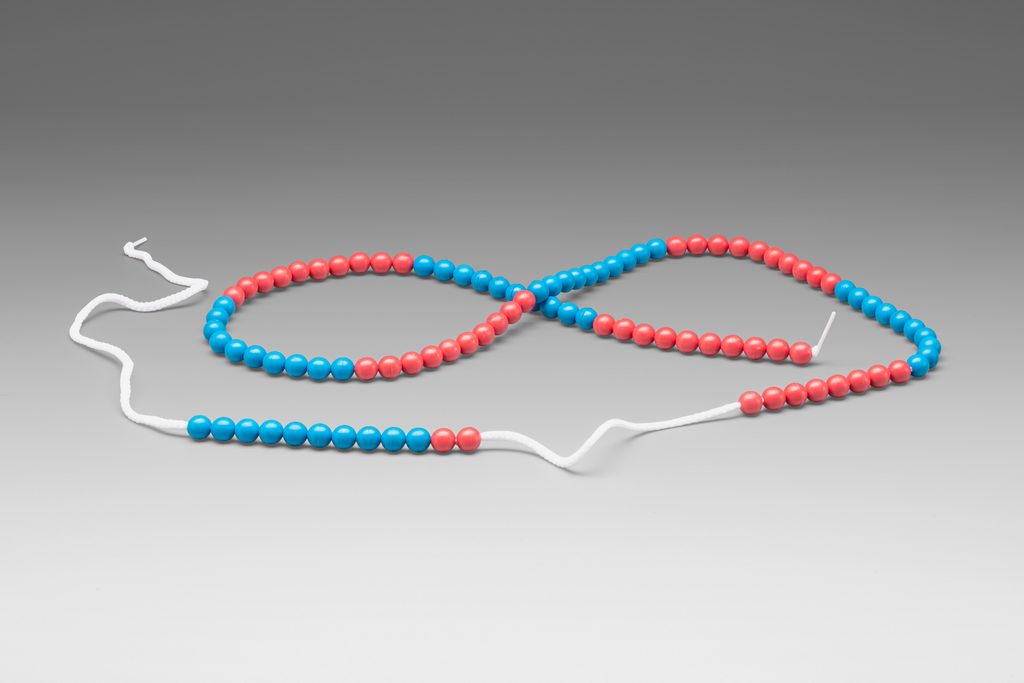 REKENKETTING 100 KRALEN - ROOD/BLAUW
