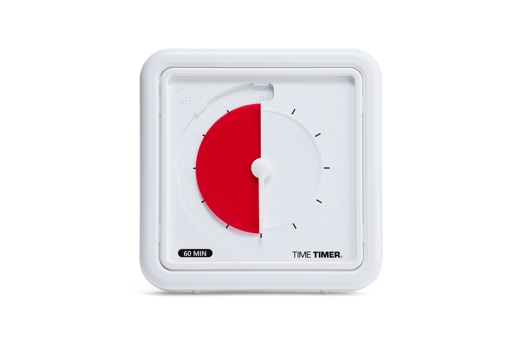 TIME TIMER MÉDIUM BRAILLE ROUGE