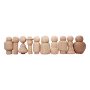 WOODEN FIGURES, SET OF 10