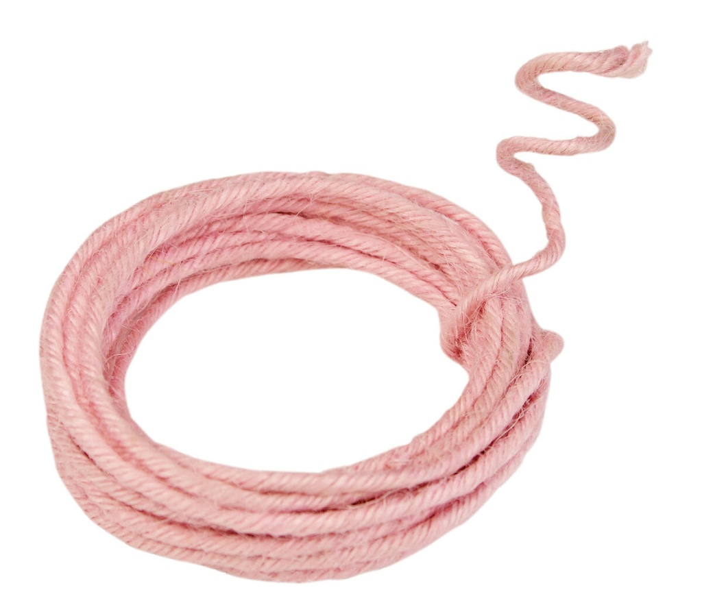 ROZE GEWAPENDE JUTE TOUW