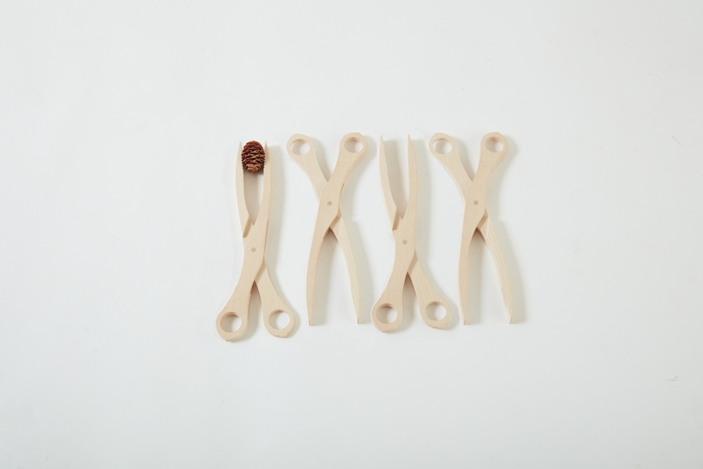 Houten schaartang, set van 4
