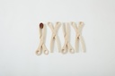WOODEN SCISSORS PLIERS, SET OF 4