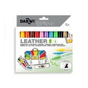 MARQUEURS LEATHER, ÉTUI DE 12