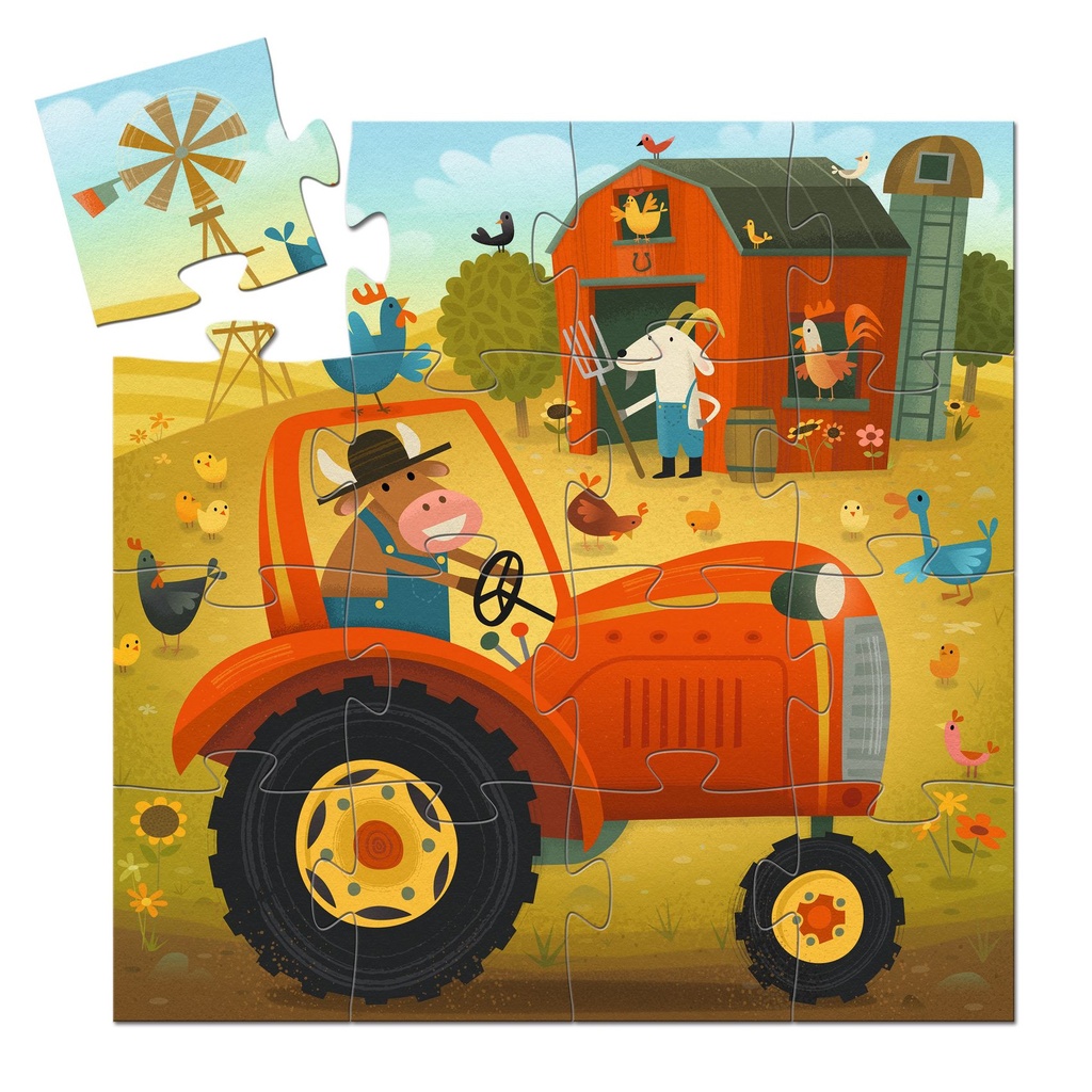 TRACTORPUZZEL, 16 STUKJES