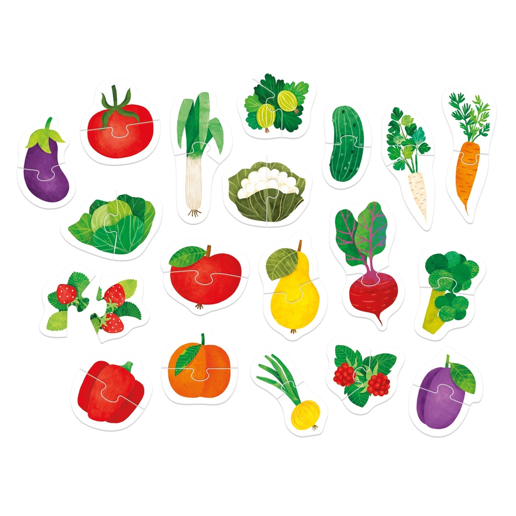 1e Fruit- en groentepuzzels, 38 stukjes