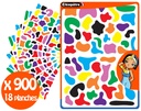 GOMMETTES ADHÉSIVES SPLASH, 18 PLANCHES