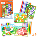 ATELIERS PRAIRIE DIEREN ZELFKLEVENDE STICKERS, SET VAN 4