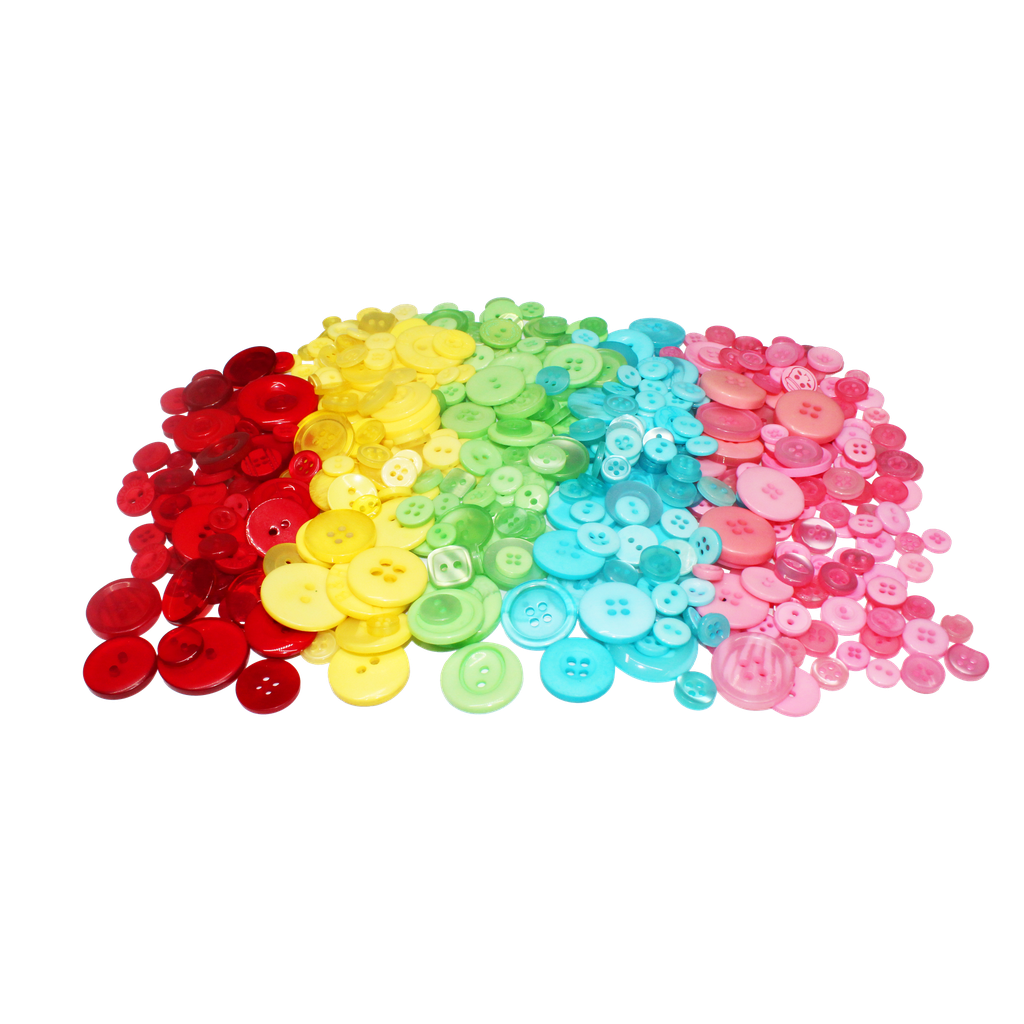 BOUTONS COLORÉS EN RÉSINE, 400 PIÈCES