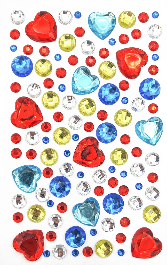 Hart- en parelstrass-stickers
