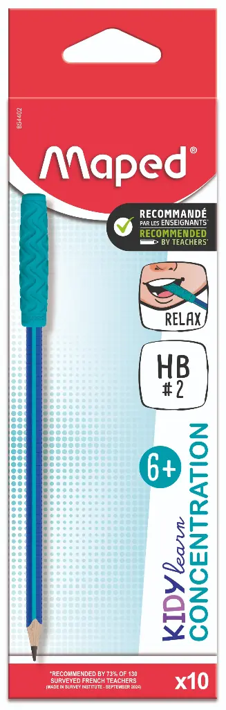 CRAYONS NOIRS MAPED KIDYLEARN RELAXANT, BOÎTE DE 10
