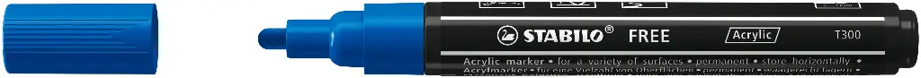 STABILO FREE ACRYLIC T300 BLUE, EACH