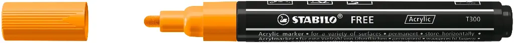 STABILO FREE ACRYLIC T300 ORANGE, LA PIÈCE
