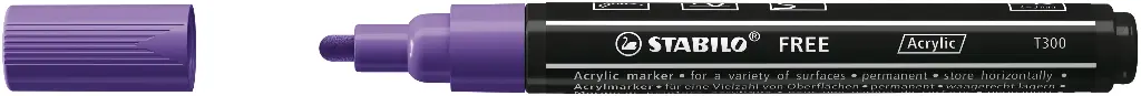 STABILO FREE ACRYLIC T300 VIOLET, LA PIÈCE