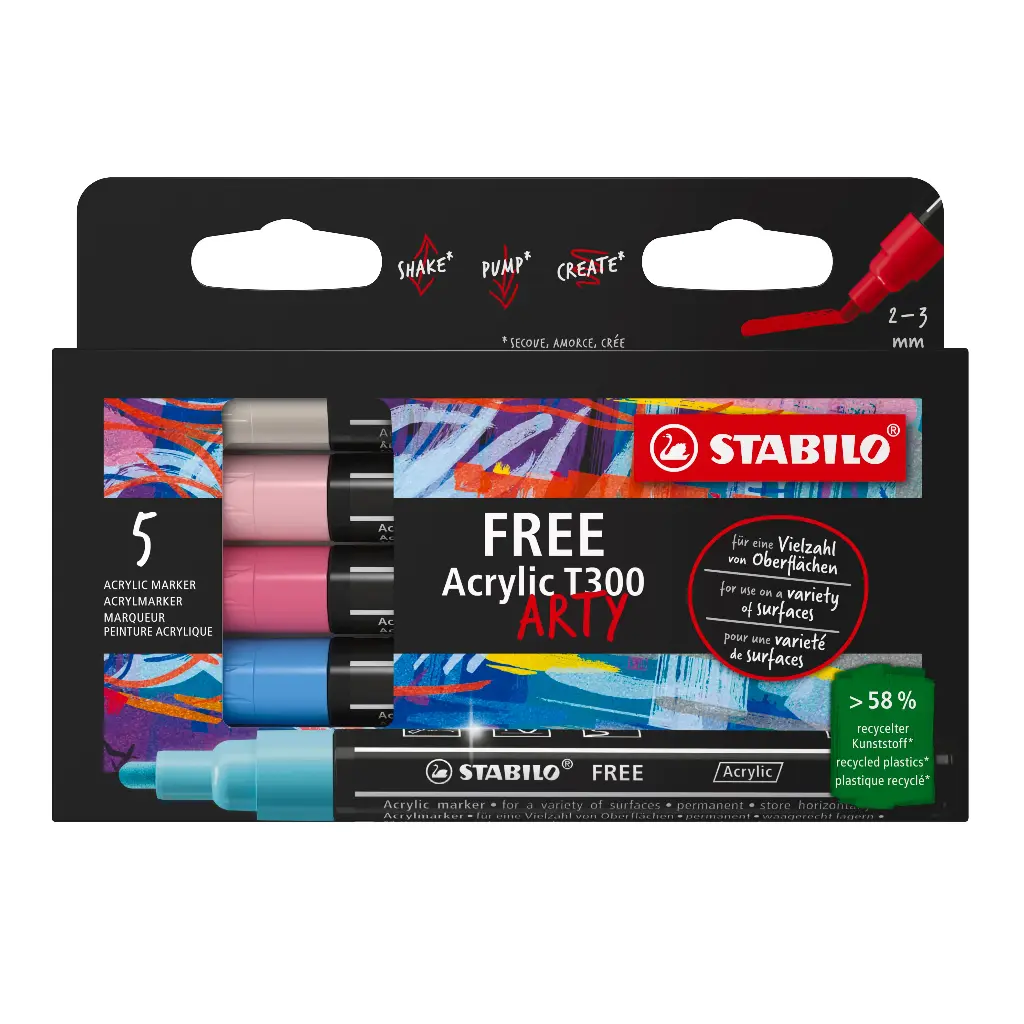 STABILO GRATIS ACRYL T300, PASTELSET