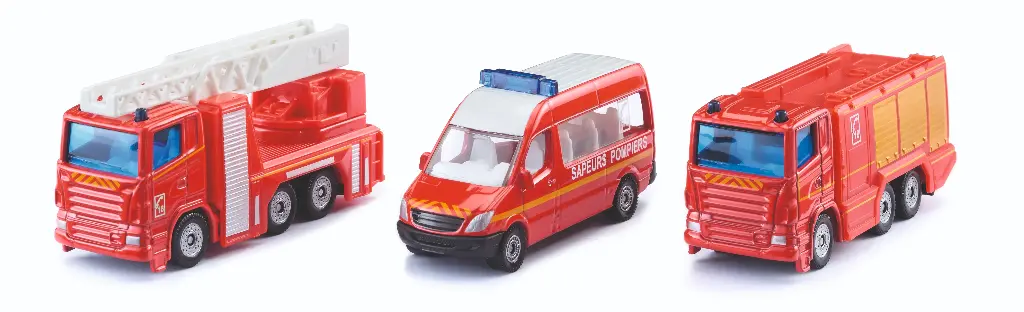SIKU FIREFIGHTER SET, 3 PIECES