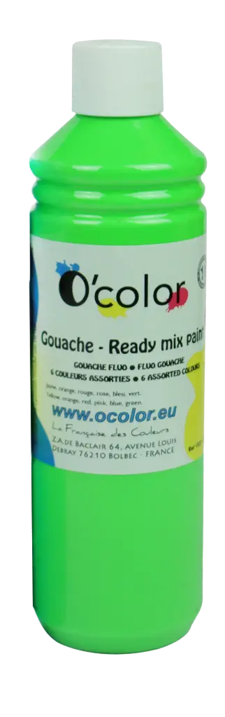 GOUACHE FLUO, 500 ML *À LA COULEUR