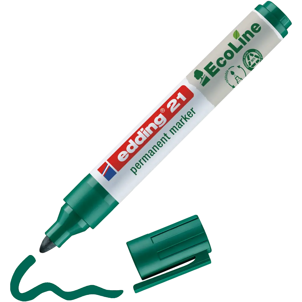 EDDING 21 EcoLine OGIVE VERT, LA PIÈCE