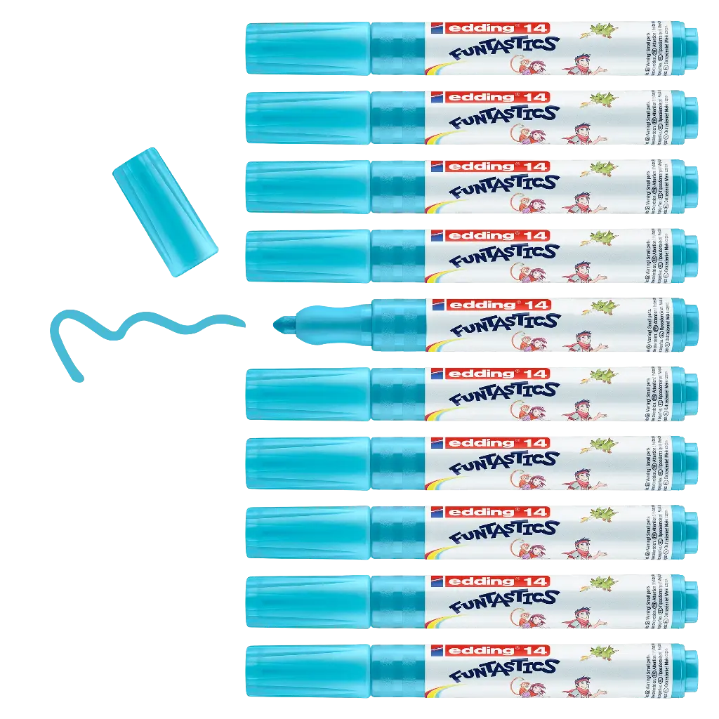EDDING 14 FUNTASTIC- 3MM BLEU, BOÎTE DE 10