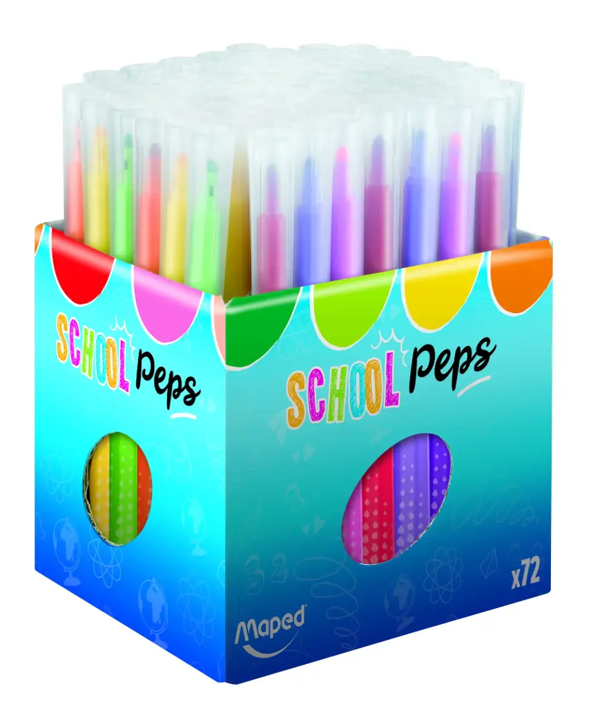 MARQUEURS COLOR'PEPS LONG LIFE, SCHOOL PACK DE 72