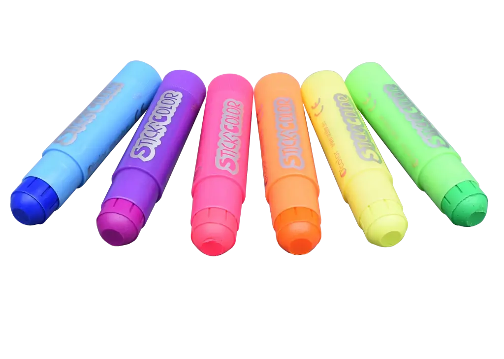 STICK GOUACHE 1ER PRIX FLUO, BOÎTE DE 6